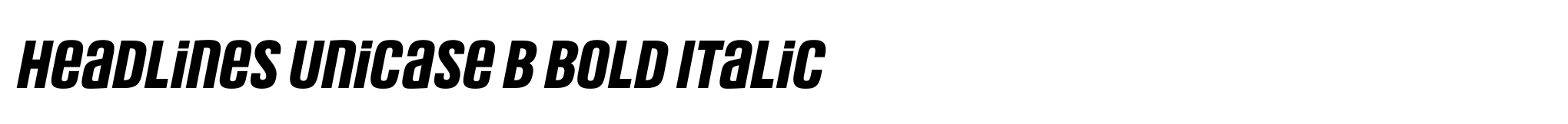 Headlines Unicase B Bold Italic image